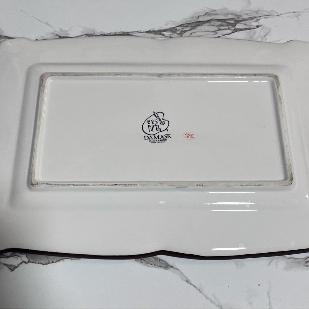 Damask china ceramic platter - Picture 6 of 6